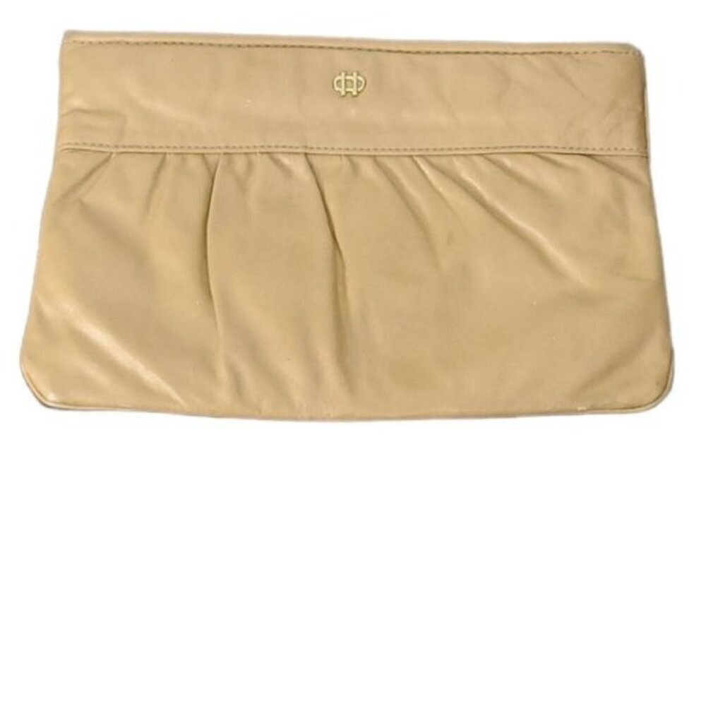Vintage Letisse Tan Clutch Purse Pouch